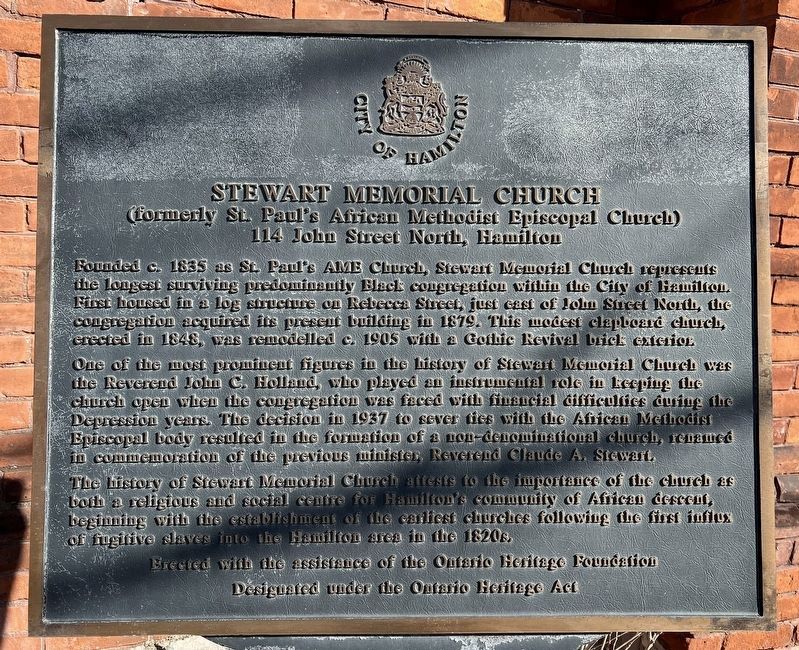 Stewart Memorial Church Marker. Click for full size. Stewart Memorial Church Marker image. Click for full size.