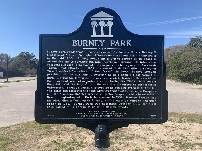 Burney Park Marker image. Click for full size.