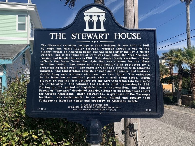 The Stewart House Marker image. Click for full size.