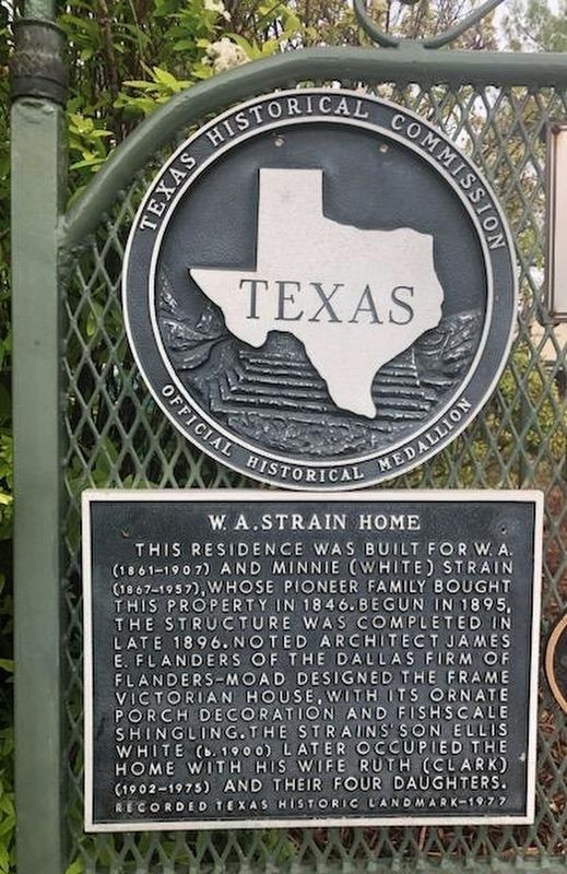 W. A. Strain Home Marker. Click for full size. W. A. Strain Home Marker image. Click for full size.