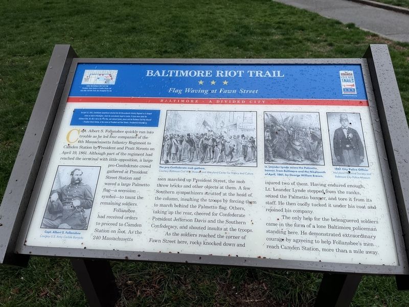 Baltimore Riot Trail Marker image. Click for full size.