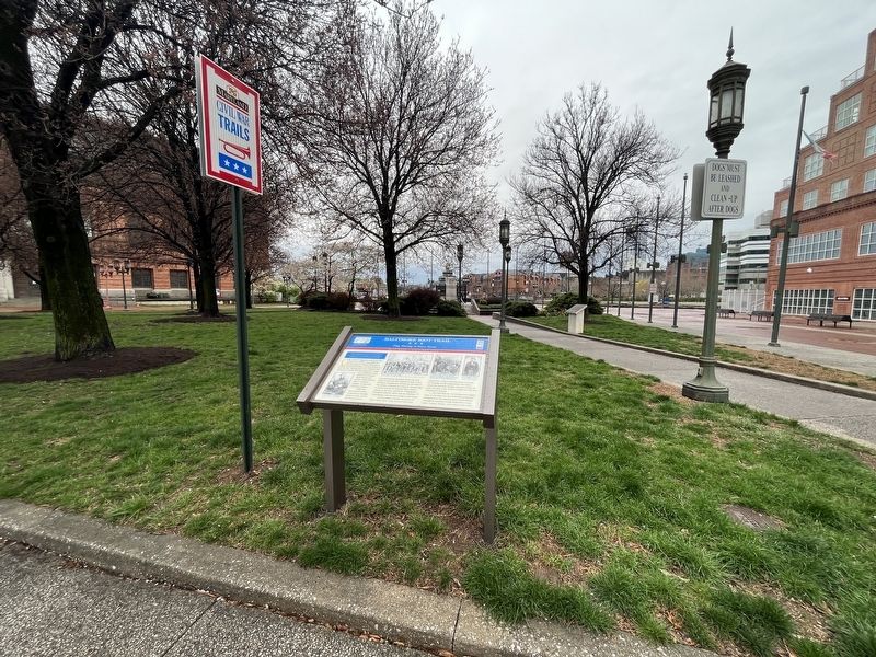 Baltimore Riot Trail Marker. Click for full size. Baltimore Riot Trail Marker image. Click for full size.