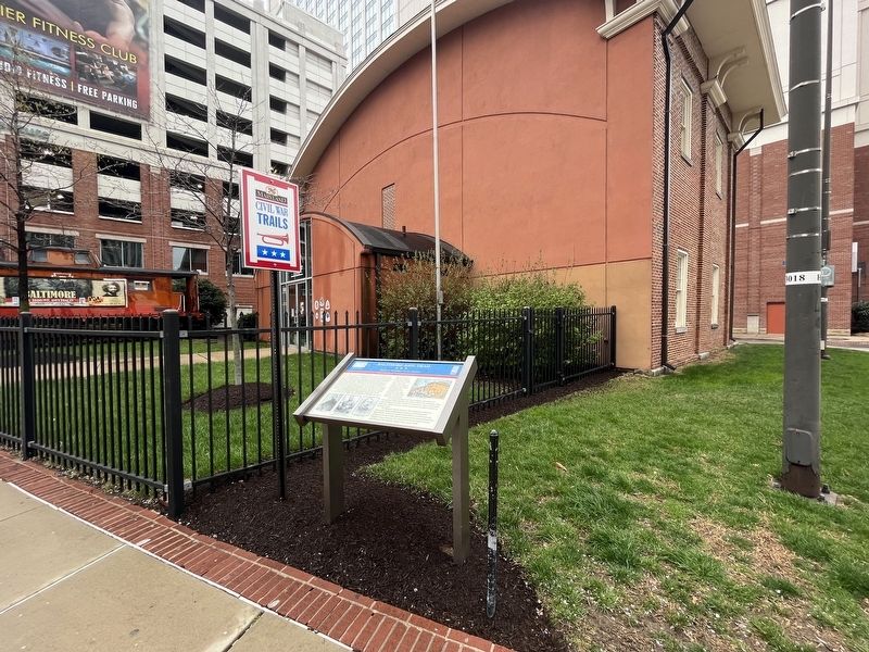 Baltimore Riot Trail Marker. Click for full size. Baltimore Riot Trail Marker image. Click for full size.