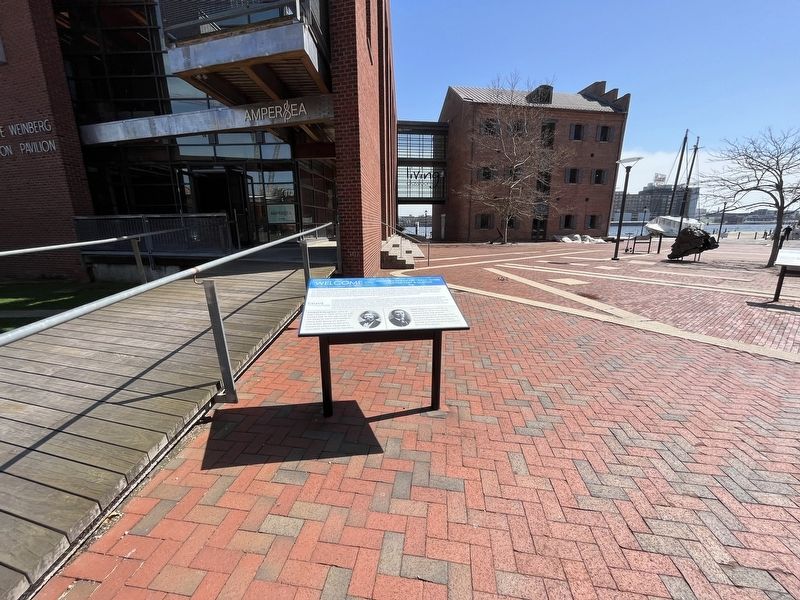 Welcome to the Frederick Douglass - Isaac Myers Maritime Park & Museum Marker. Click for full size. Welcome to the Frederick Douglass - Isaac Myers Maritime Park & Museum Marker image. Click for full size.