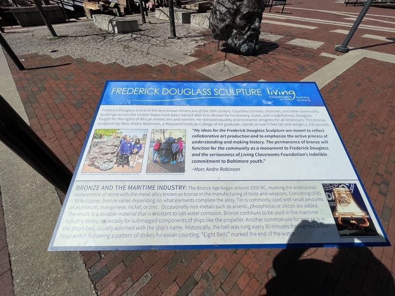 Frederick Douglass Sculpture Marker image. Click for full size.