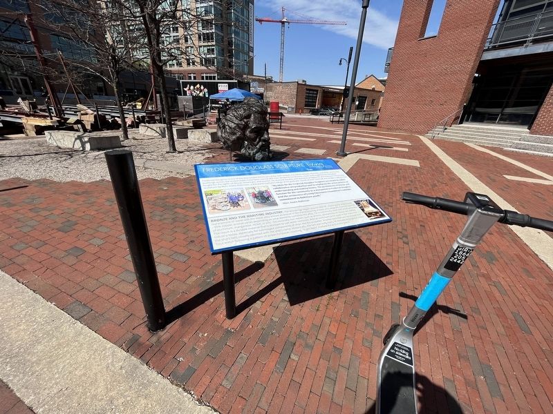 Frederick Douglass Sculpture Marker image. Click for full size.