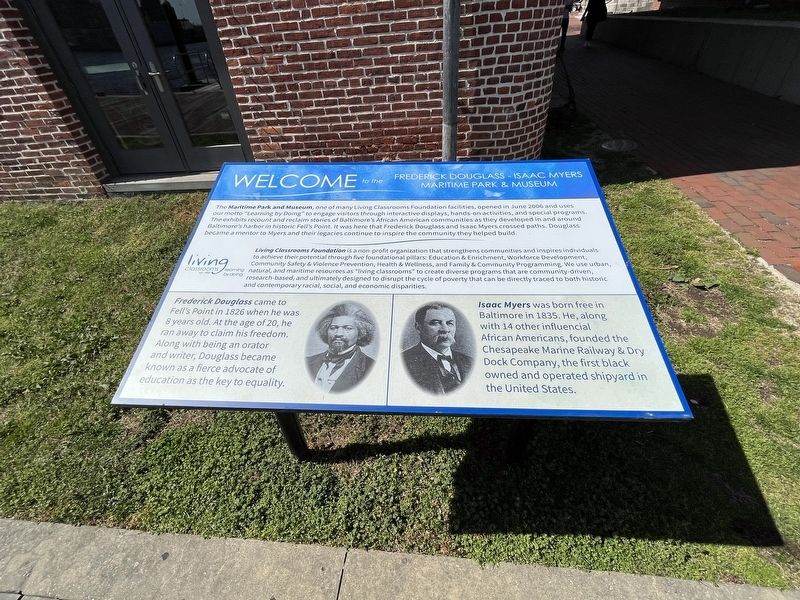 Welcome to the Frederick Douglass - Isaac Myers Maritime Park & Museum Marker image. Click for full size.