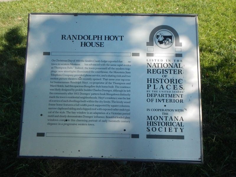 Randolph Hoyt House Marker image. Click for full size.