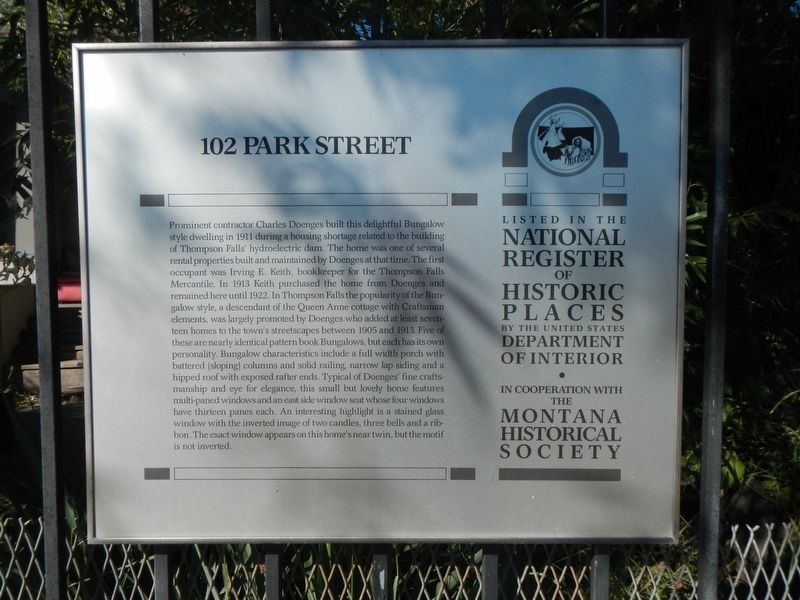 102 Park Street Marker image. Click for full size.