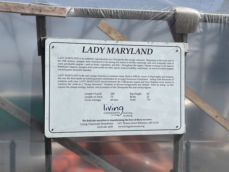 <i>Lady Maryland</i> Marker. Click for full size. <i>Lady Maryland</i> Marker image. Click for full size.