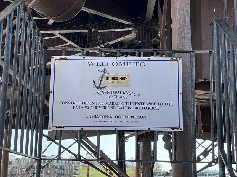 Additional signage on the lighthouse. Click for full size. Additional signage on the lighthouse image. Click for full size.