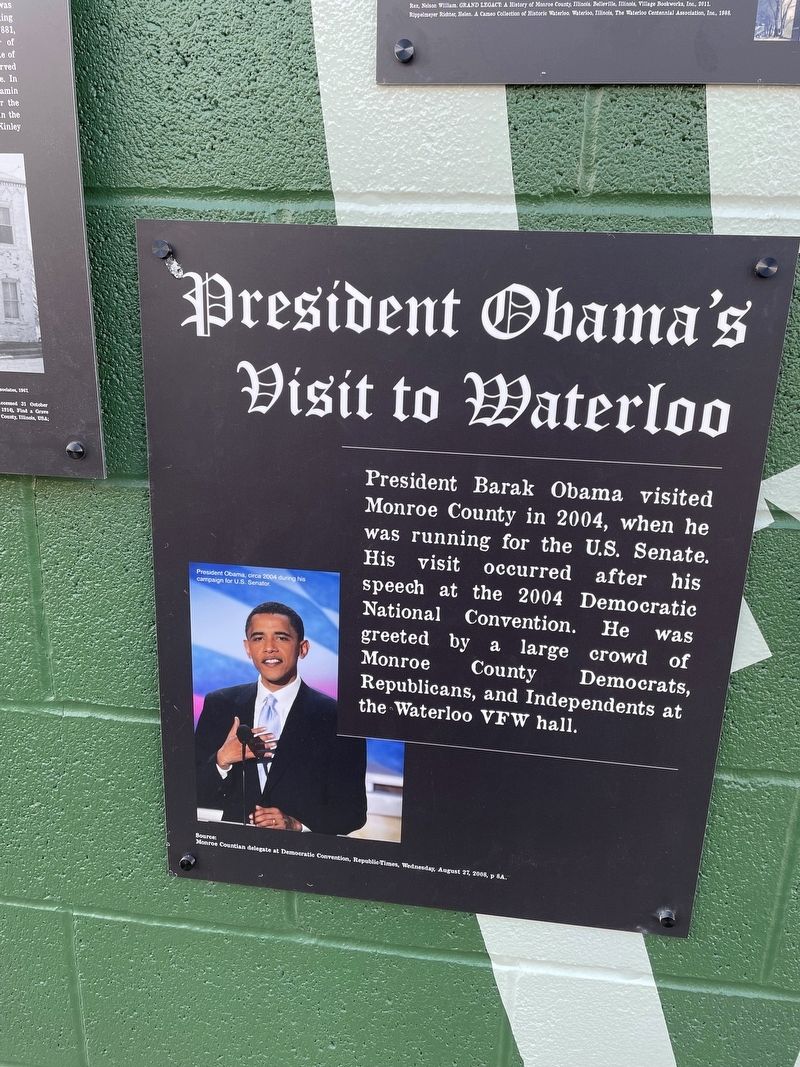 President Obama's Visit to Waterloo Marker image. Click for full size.