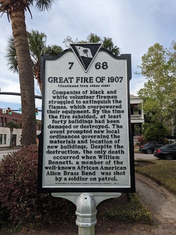 Great Fire of 1907 Marker, Side Two image. Click for full size.