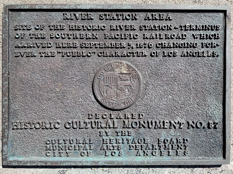 River Station Area Marker. Click for full size. River Station Area Marker image. Click for full size.