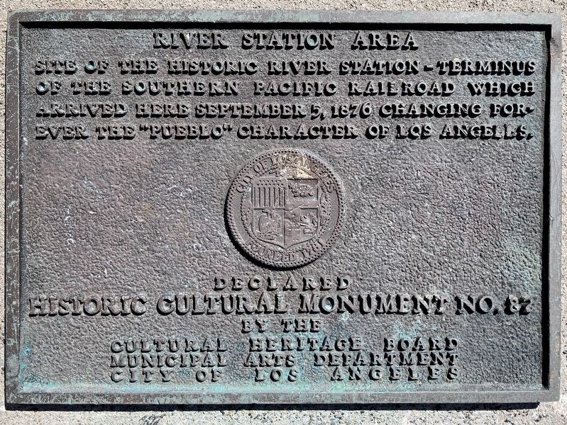 River Station Area Marker image. Click for full size.