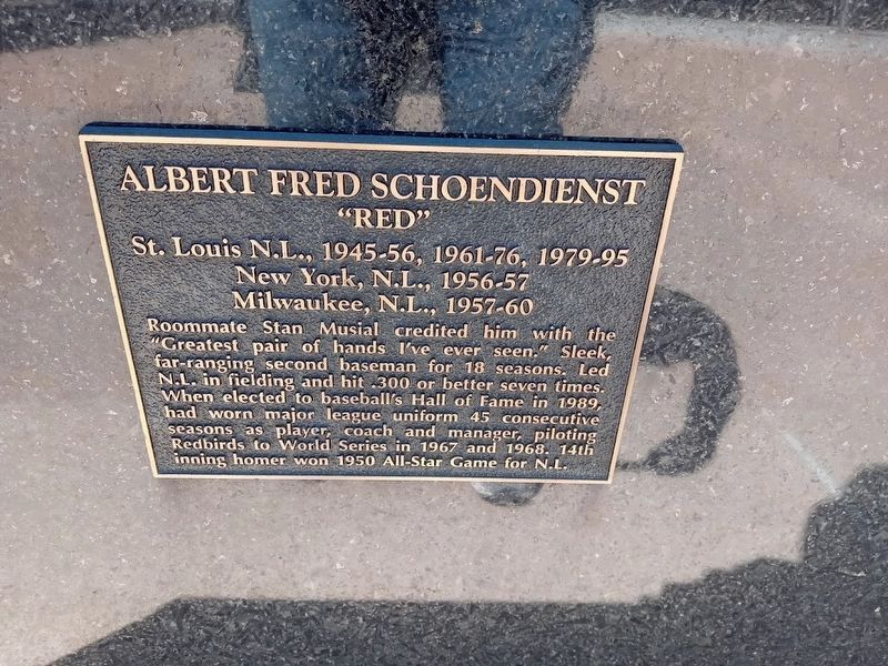 Albert Fred Schoendienst Marker. Click for full size. Albert Fred Schoendienst Marker image. Click for full size.