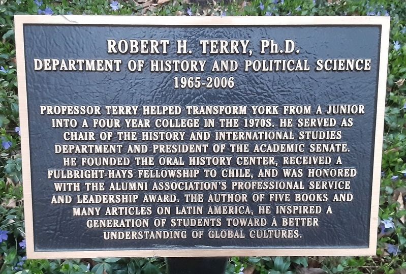 Robert H. Terry, Ph.D. Marker image. Click for full size.