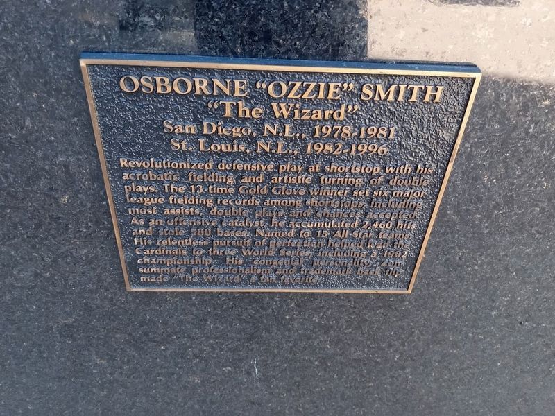 Osborne "Ozzie" Smith Marker image. Click for full size.