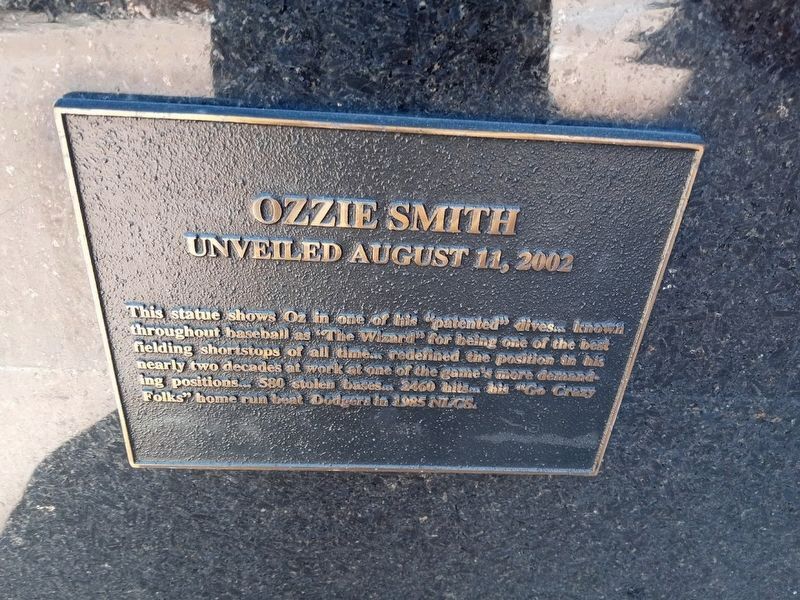 Osborne "Ozzie" Smith Marker. Click for full size. Osborne "Ozzie" Smith Marker image. Click for full size.