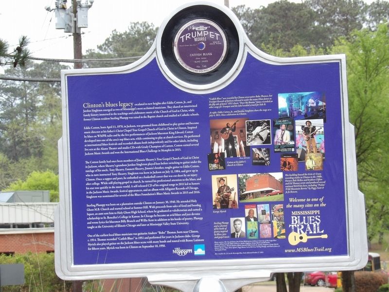 From the Church to the Blues: A Clinton Legacy Marker, Side Two image. Click for full size.