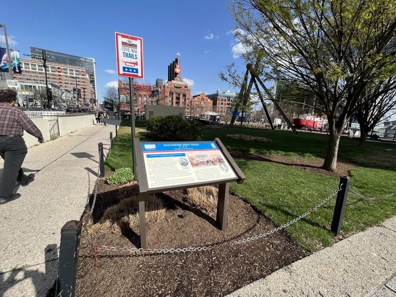 Baltimore Riot Trail Marker. Click for full size. Baltimore Riot Trail Marker image. Click for full size.