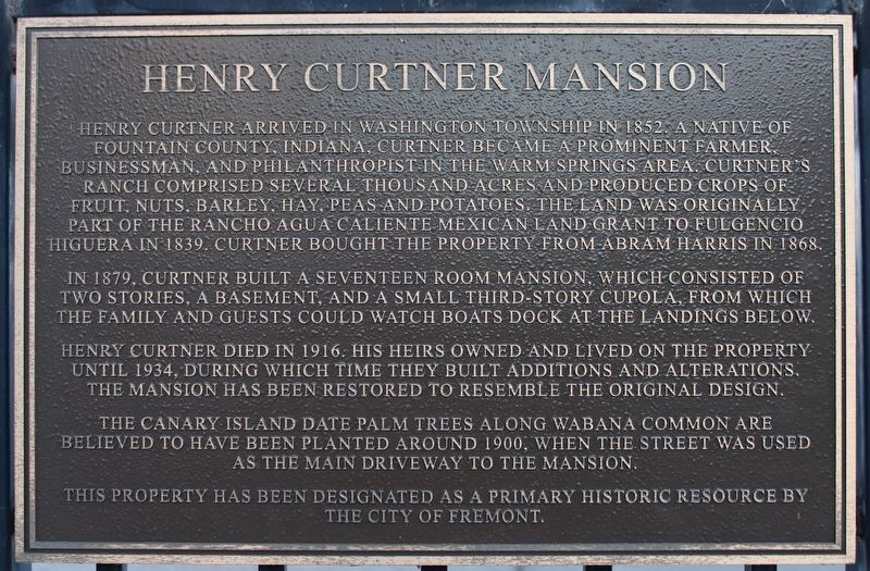 Henry Curtner Mansion Marker image. Click for full size.