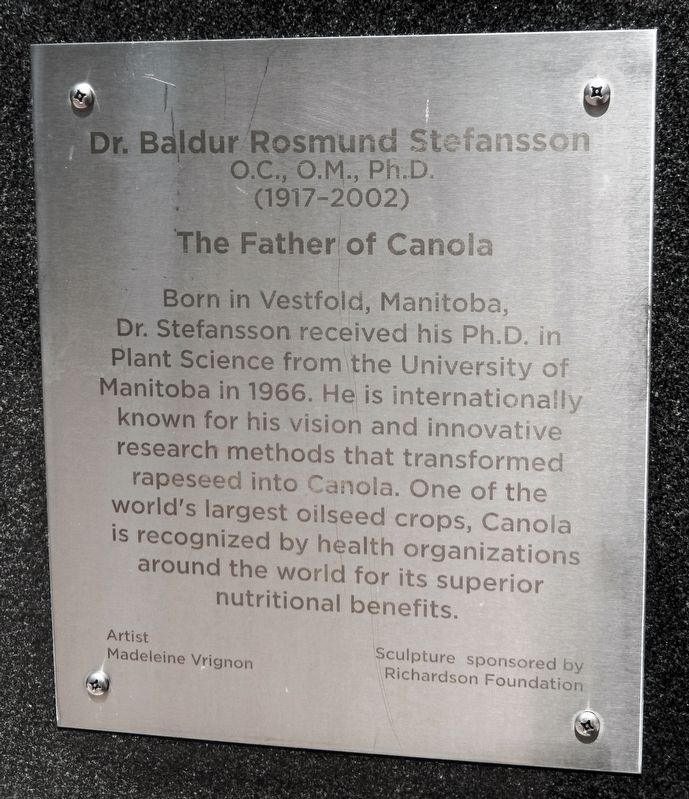 Dr. Baldur Rosmund Stefansson Marker image. Click for full size.