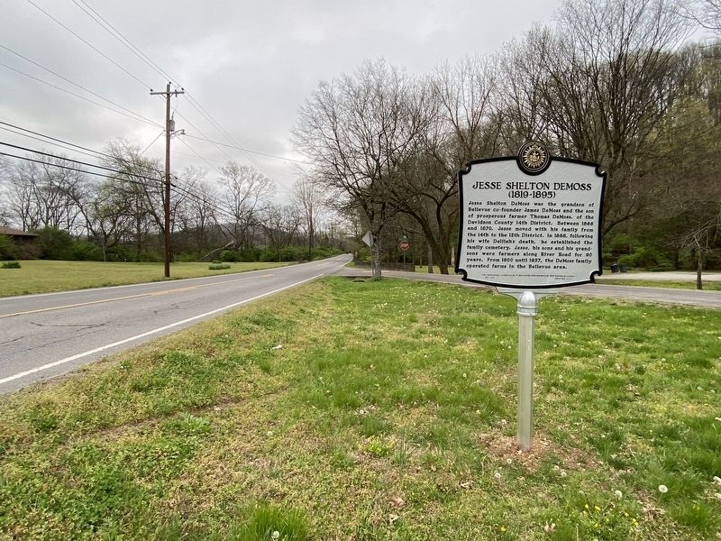 Jesse Shelton DeMoss Marker (looking east). Click for full size. Jesse Shelton DeMoss Marker (looking east) image. Click for full size.