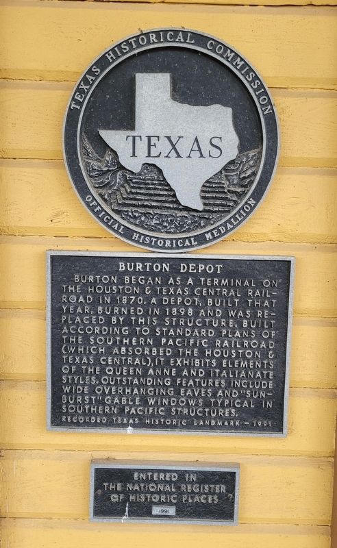 Burton Depot Marker image. Click for full size.