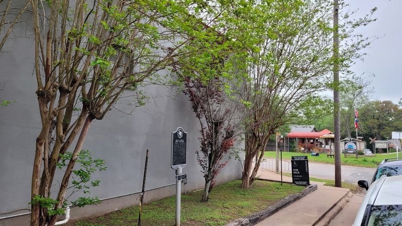 The view of the Original Site of Burton State Bank and Marker along the street. Click for full size. The view of the Original Site of Burton State Bank and Marker along the street image. Click for full size.