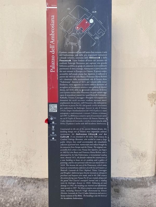 Palazzo dell�Ambrosiana Marker image. Click for full size.