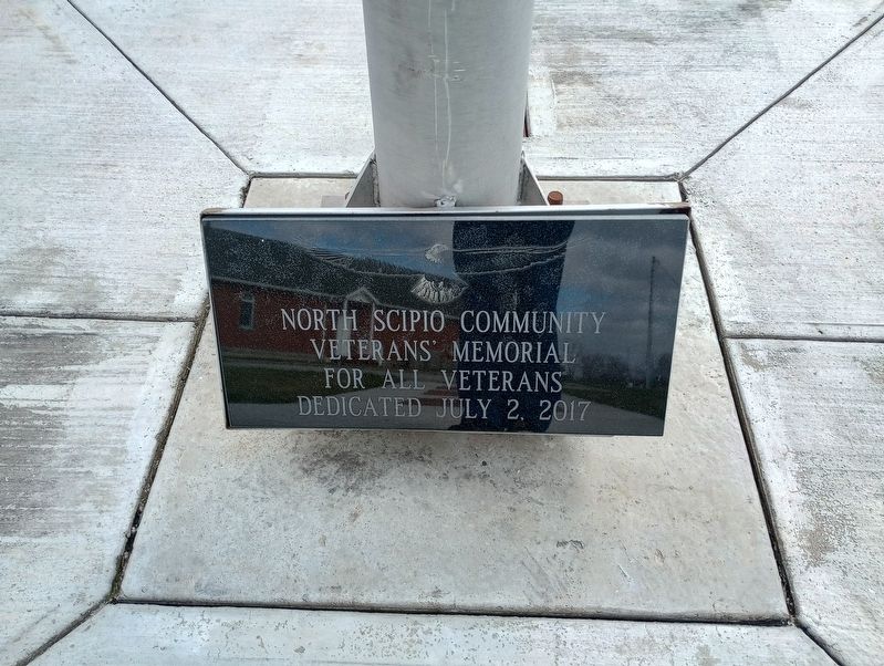 North Scipio Community Veterans' Memorial Marker image. Click for full size.