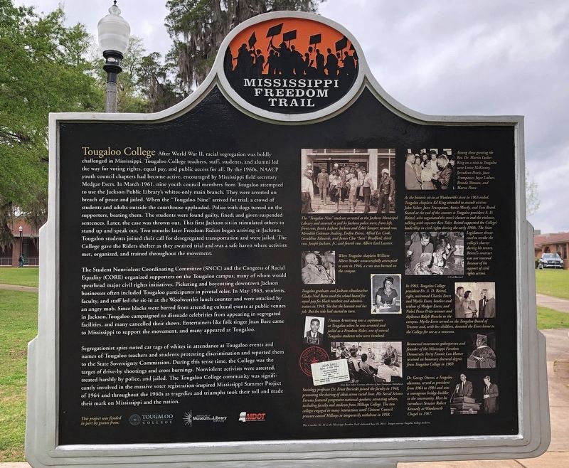 Tougaloo College Marker (Side two) image. Click for full size.
