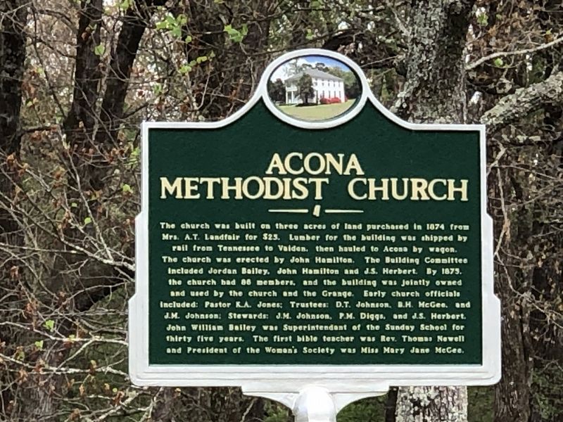 Acona Methodist Church Marker image. Click for full size.