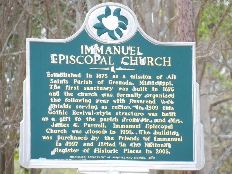 Immanuel Episcopal Church Marker image. Click for full size.