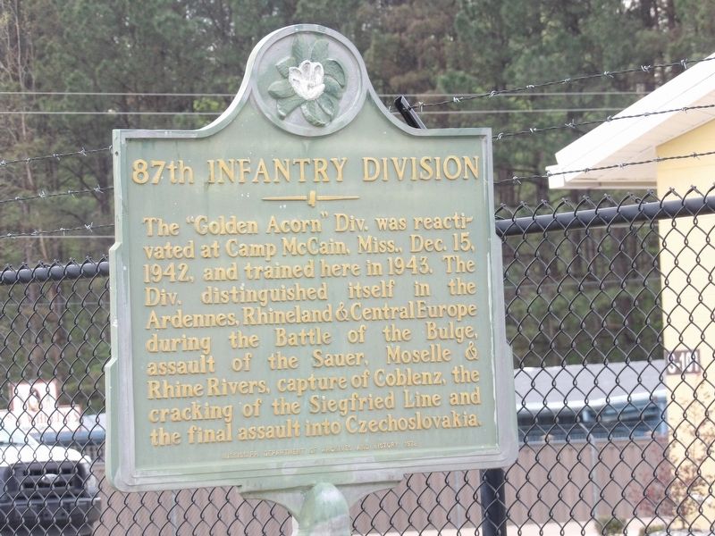 87th Infantry Division Marker image. Click for full size.