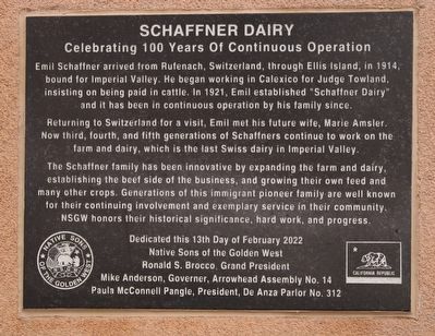 Schaffner Dairy Marker image. Click for full size.