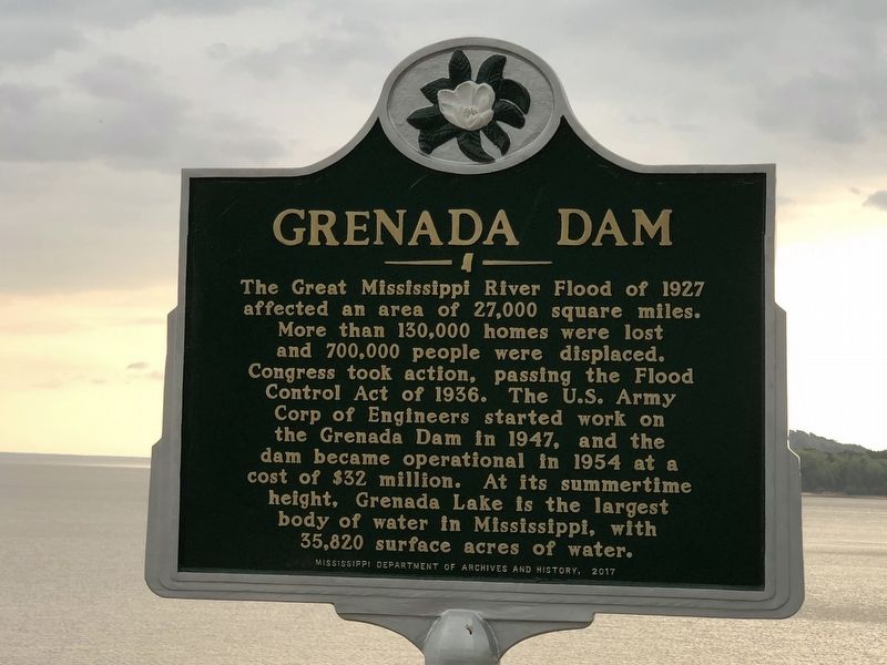 Grenada Dam Marker image. Click for full size.