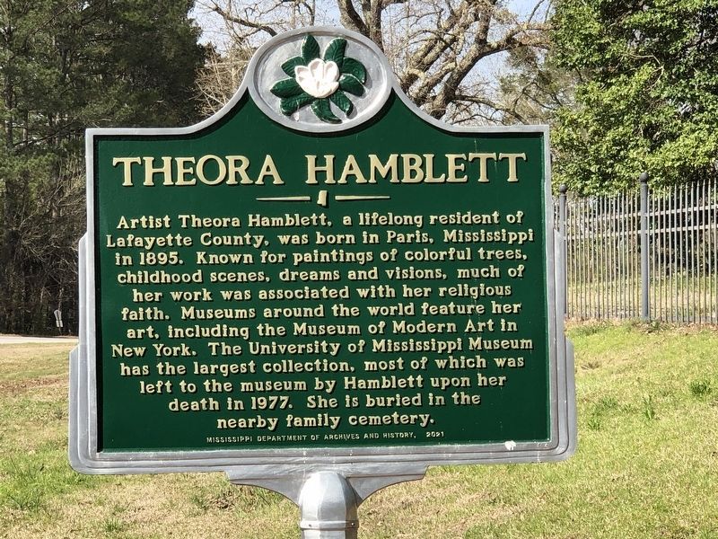 Theora Hamblett Marker image. Click for full size.