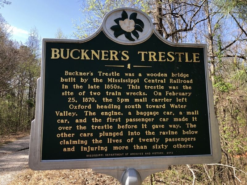 Buckner's Trestle Marker, Side One image. Click for full size.