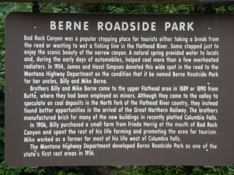 Berne Roadside Park Marker. Click for full size. Berne Roadside Park Marker image. Click for full size.
