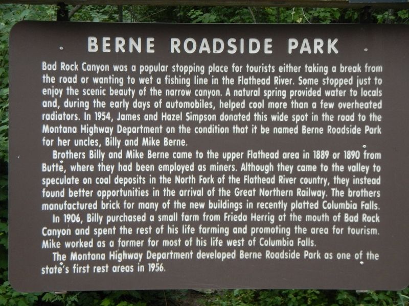 Berne Roadside Park Marker image. Click for full size.