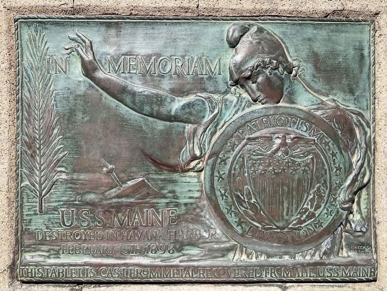 U.S.S. Maine Marker image. Click for full size.
