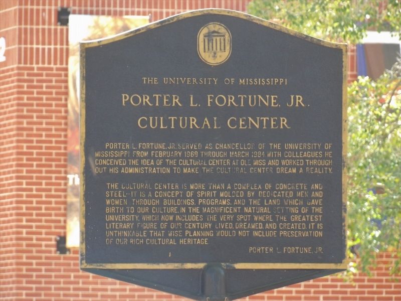 Porter L. Fortune, Jr. Cultural Center Marker image. Click for full size.