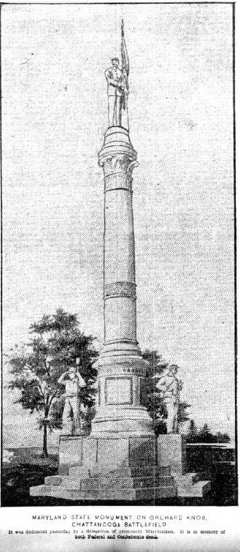 Maryland State Monument on Orchard Knob, Chattanooga Battlefield image. Click for full size.