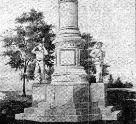 Close up of 1903 Baltimore Sun Artist Rendition of Monument image. Click for full size.
