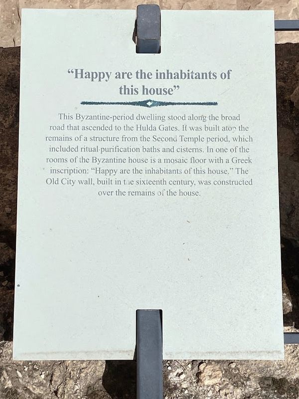 "Happy are the inhabitants of this house" Marker. Click for full size. "Happy are the inhabitants of this house" Marker image. Click for full size.