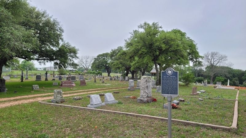 The Oak Hill Cemetery and Marker image. Click for full size.