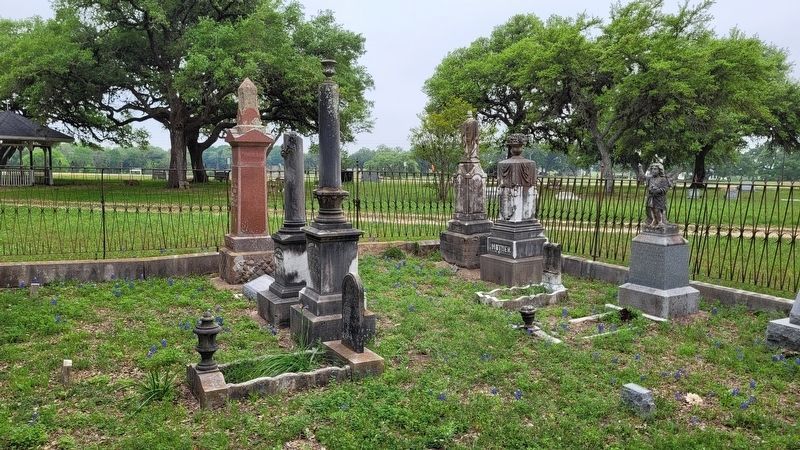 A section of the Mt. Zion Cemetery next to the church image. Click for full size.