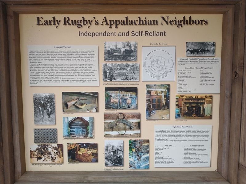 Early Rugby�s Appalachian Neighbors Marker image. Click for full size.